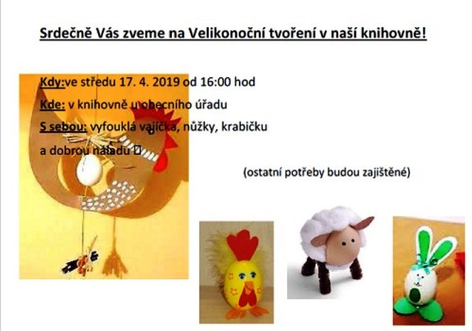 Srdečně Vás zveme na Velikonoční tvoření v naší knihovně!