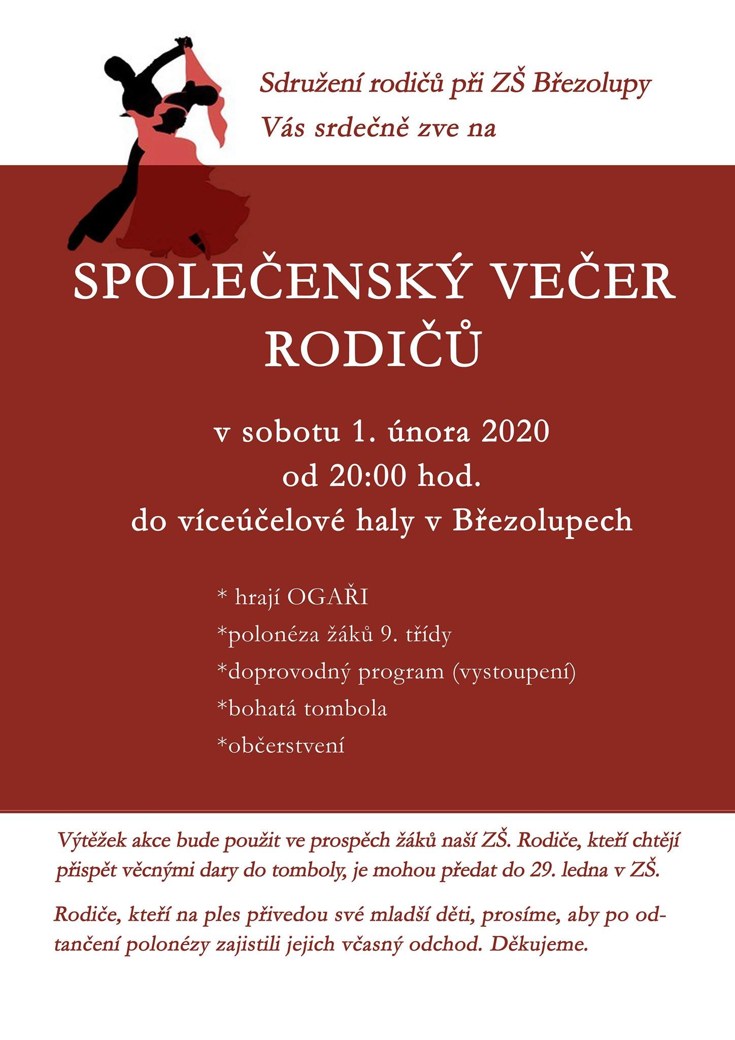 Společenský večer rodičů