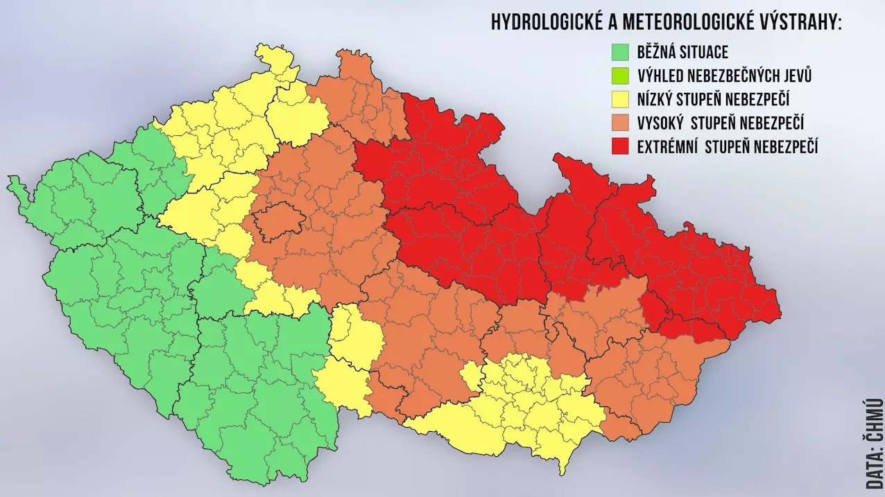 VÝSTRAHA PŘEDPOVĚDNÍ POVODŇOVÉ SLUŽBY ČHMÚ