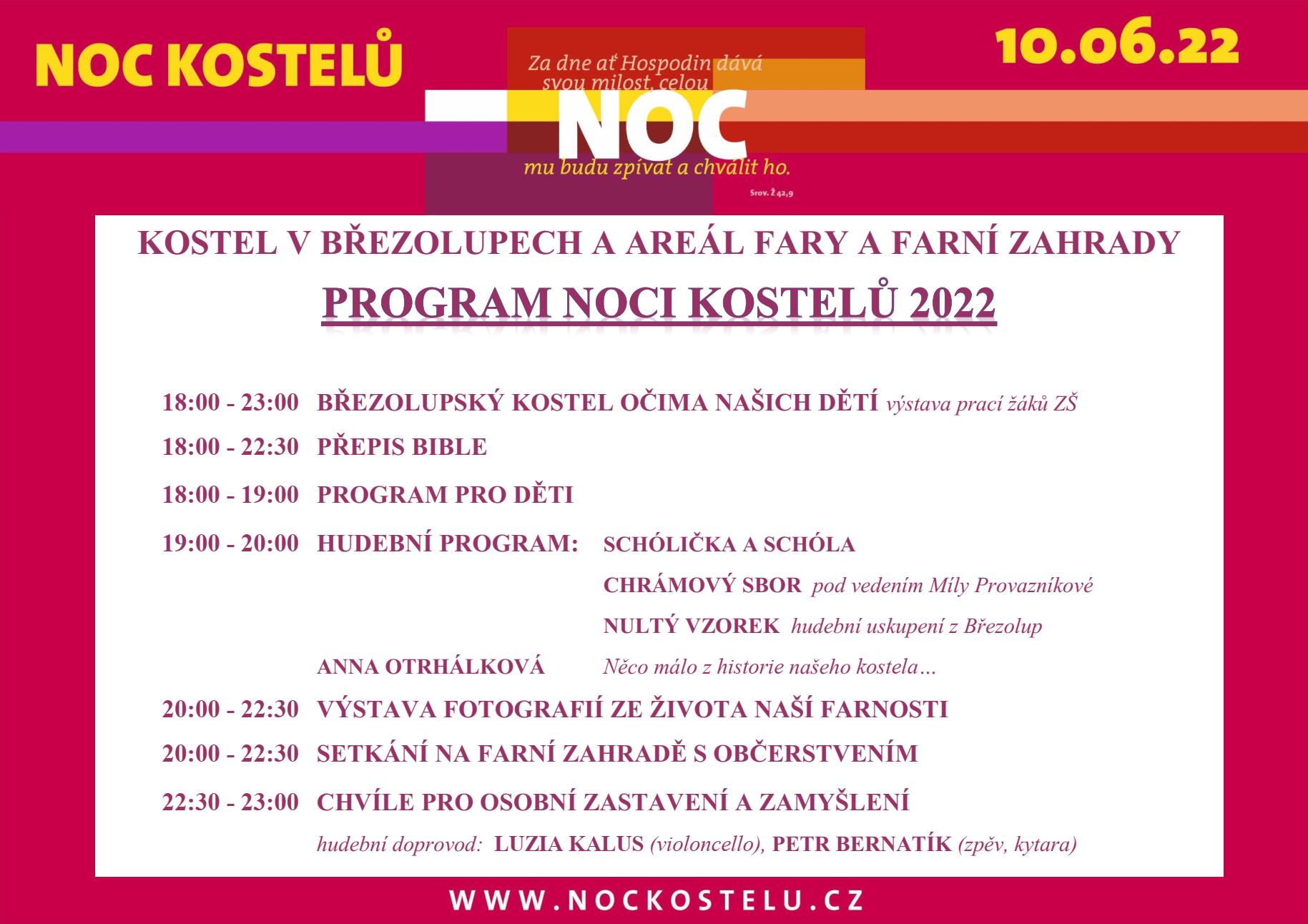 Noc kostelů 2022