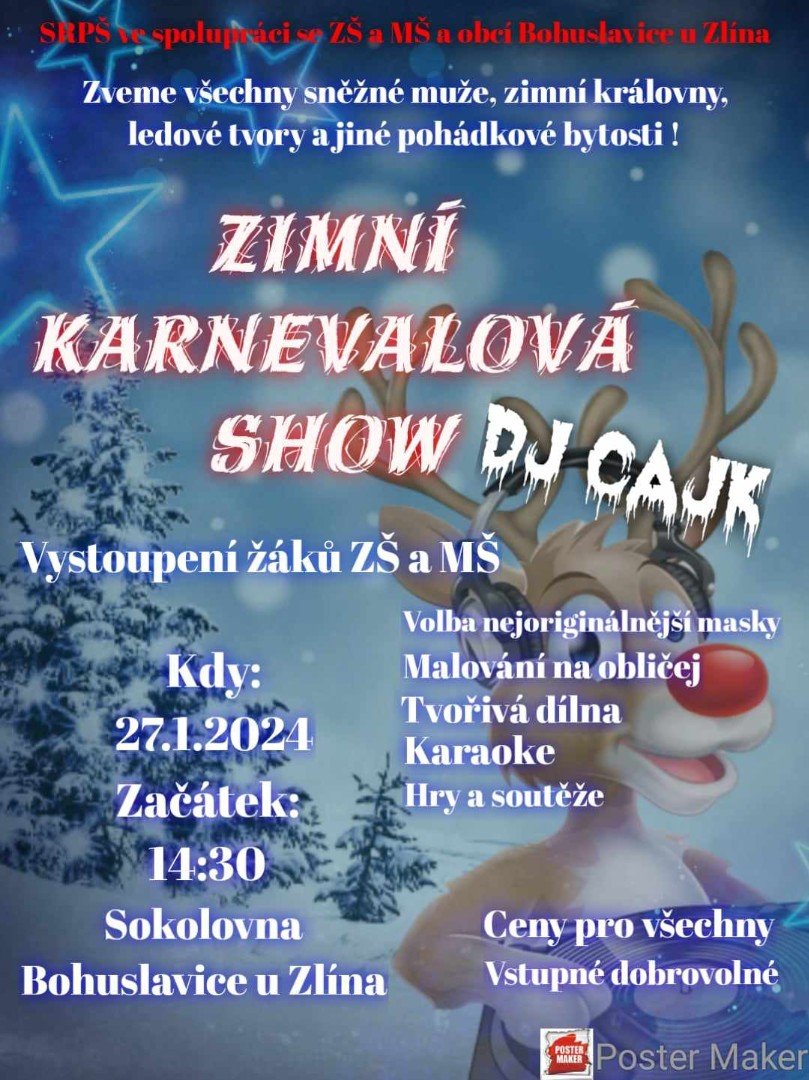 Maškarní karneval Bohuslavice u Zlína
