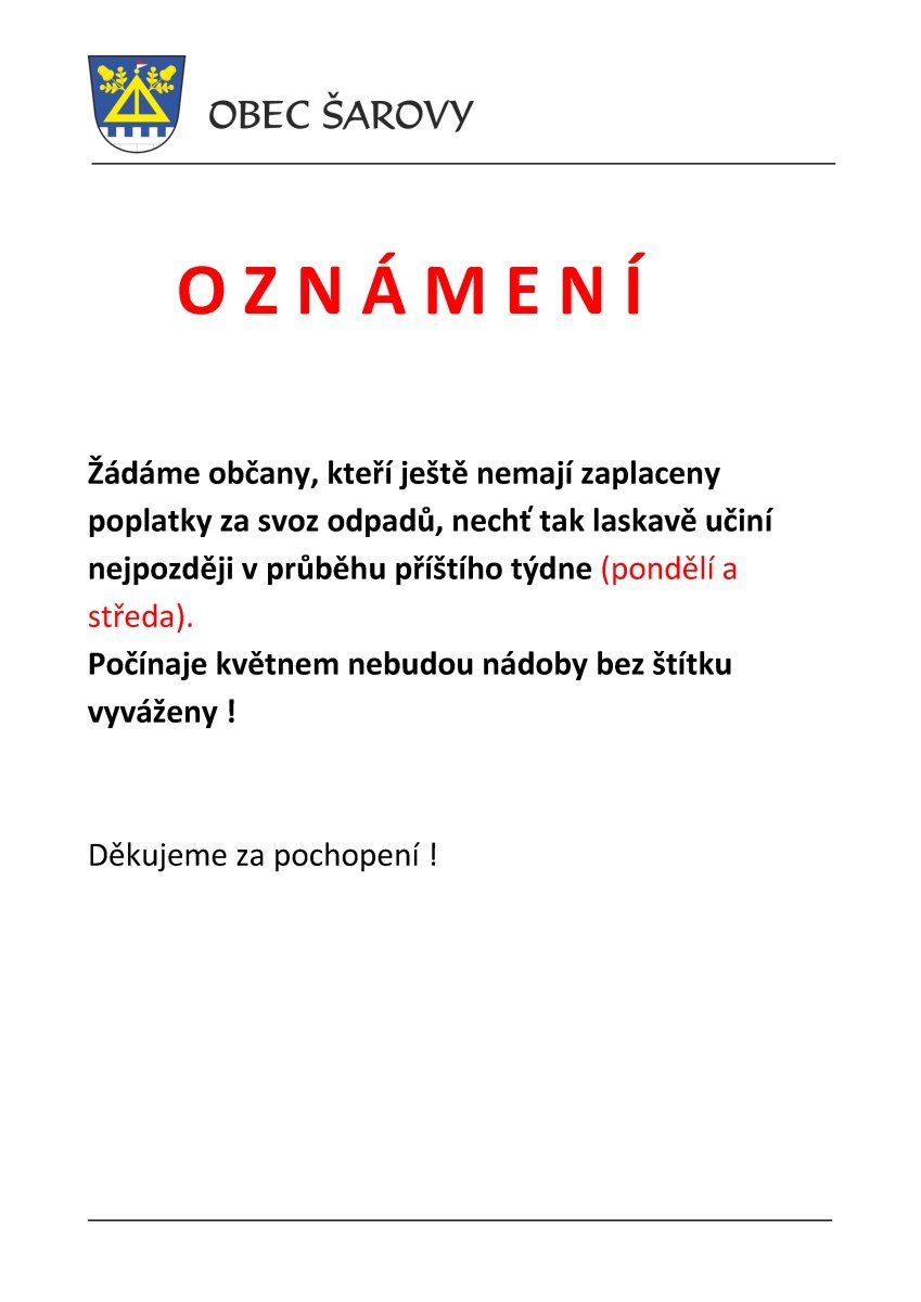 Oznámení