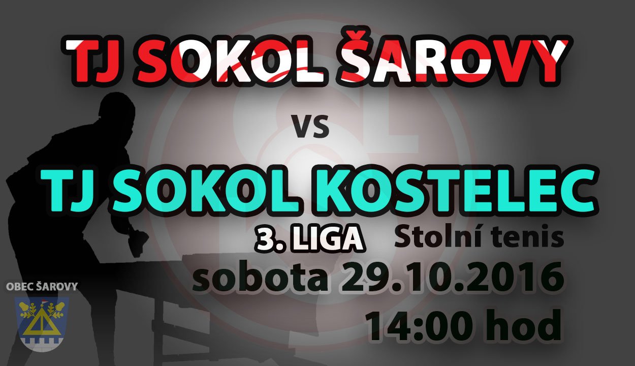 TJ Sokol Šarovy "A" - TJ Sokol Kostelec "A"