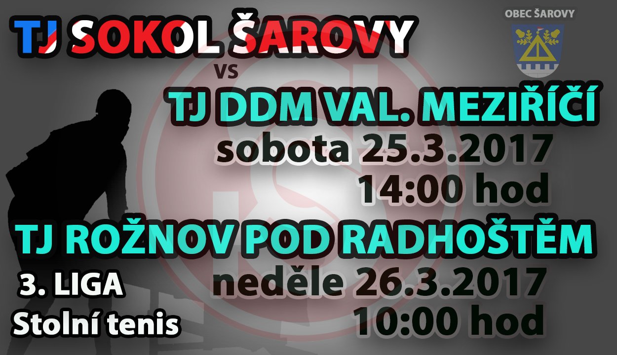 TJ Sokol Šarovy "A" - TJ DDM Val. Meziříčí, TJ Rožnov pod Radhoštěm