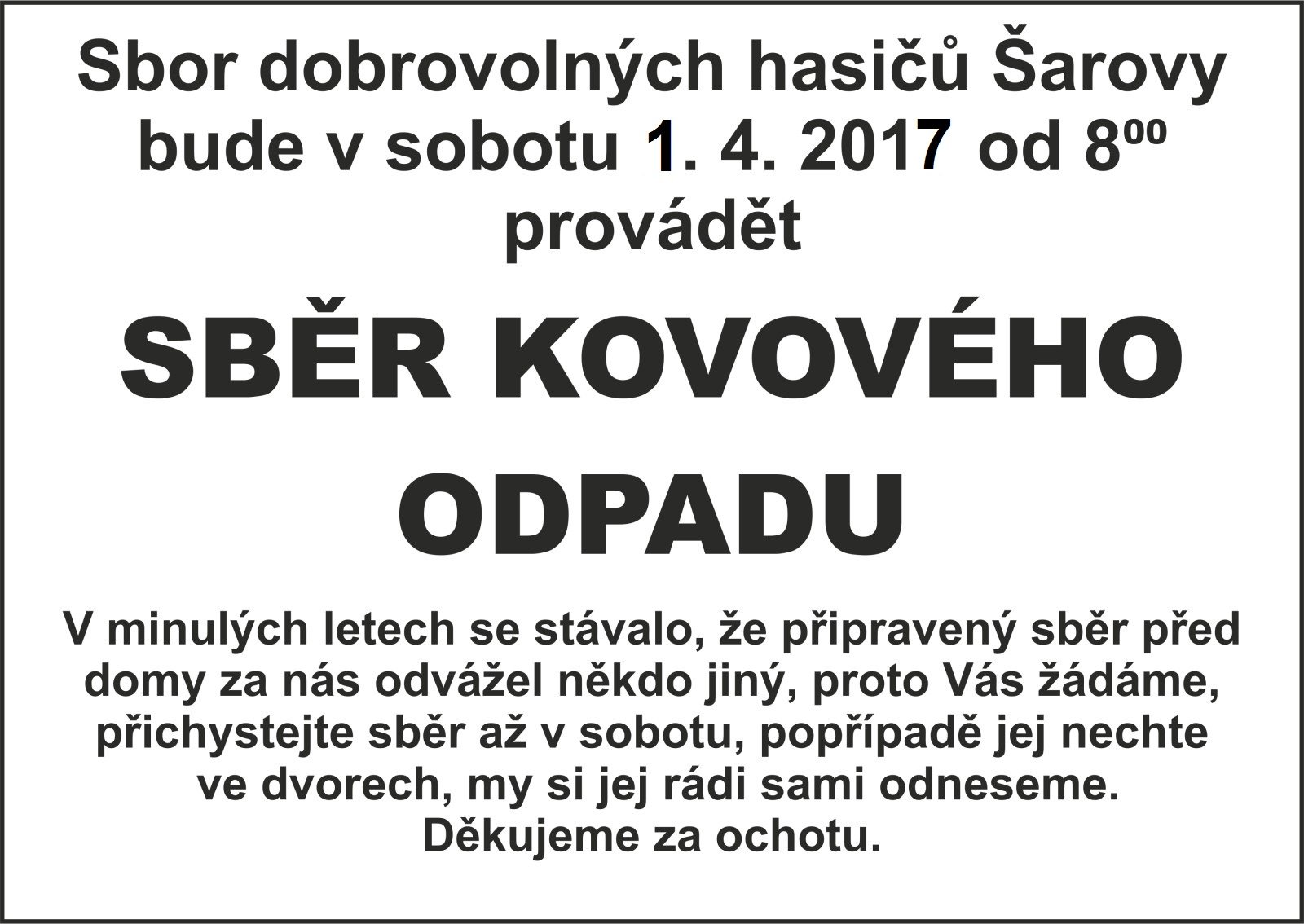 Sběr kovového odpadu